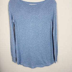 LOFT | Light Blue Lightweight Wide Neck Sweater Women’s Size Small
